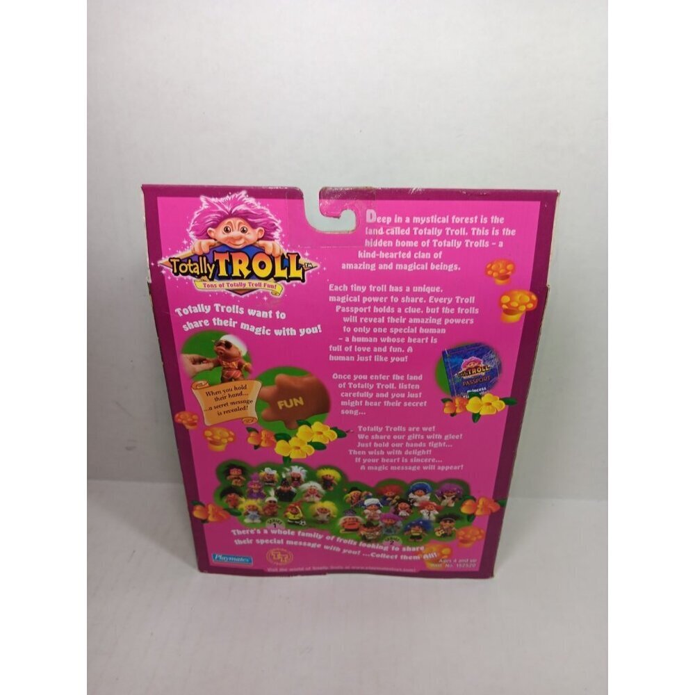 New Vtg 2001 Totally Troll Glenda Goodheart Playmates Blue Hair Dam Trolls - Picture 4 of 6